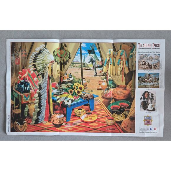 MasterPieces Trading Post 1000 pc Hiroaki Shioya Complete Preowned Southwestern - Picture 5 of 5
